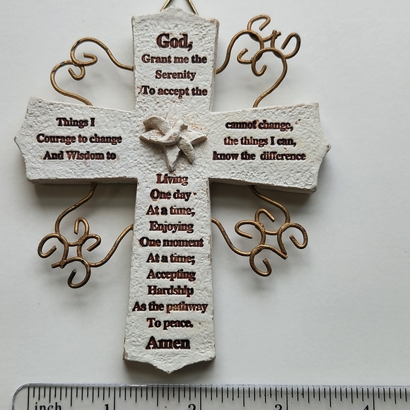 Decorative Serenity Prayer Wall Cross - Picture 2 of 4